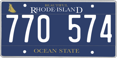 RI license plate 770574