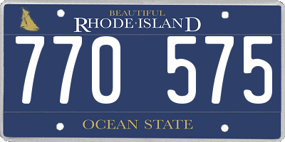 RI license plate 770575