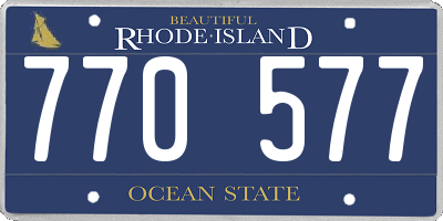 RI license plate 770577
