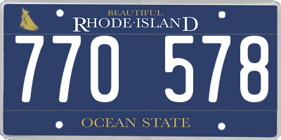 RI license plate 770578