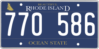 RI license plate 770586