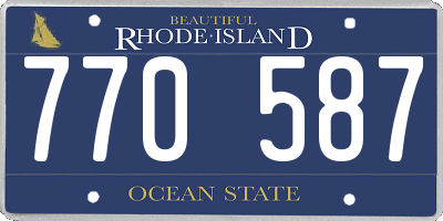 RI license plate 770587
