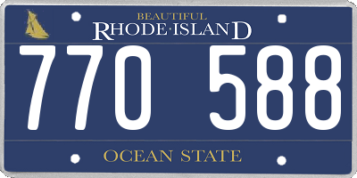 RI license plate 770588