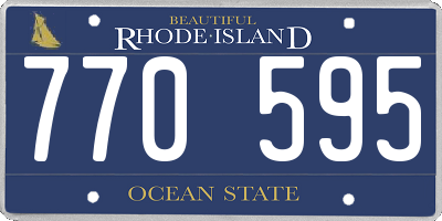 RI license plate 770595