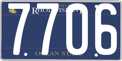 RI license plate 7706