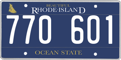 RI license plate 770601