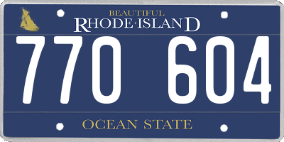 RI license plate 770604