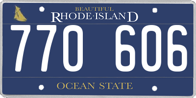 RI license plate 770606