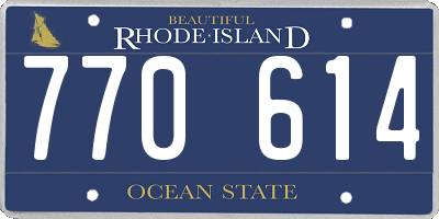 RI license plate 770614