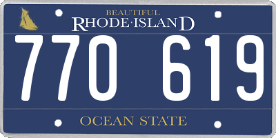 RI license plate 770619