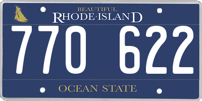 RI license plate 770622