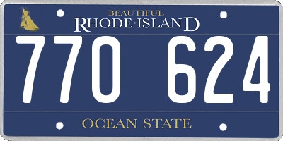 RI license plate 770624