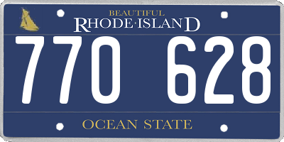 RI license plate 770628