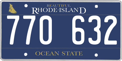 RI license plate 770632