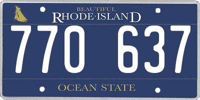 RI license plate 770637