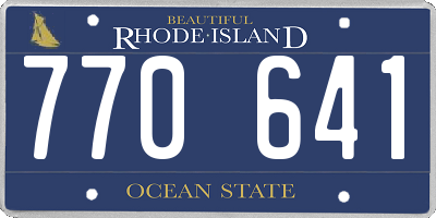 RI license plate 770641