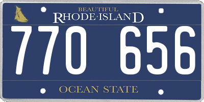 RI license plate 770656