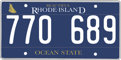 RI license plate 770689