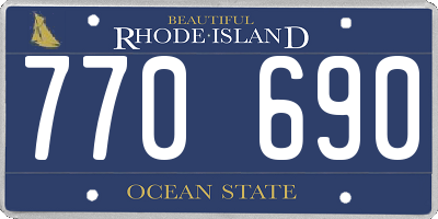 RI license plate 770690