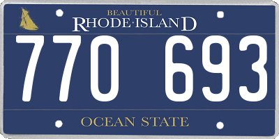 RI license plate 770693