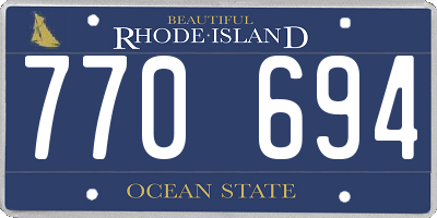 RI license plate 770694