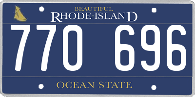 RI license plate 770696