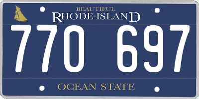RI license plate 770697