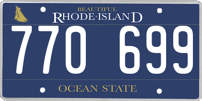 RI license plate 770699
