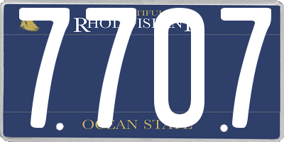 RI license plate 7707