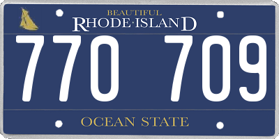 RI license plate 770709