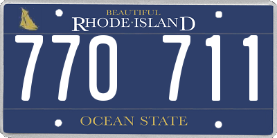 RI license plate 770711