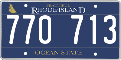 RI license plate 770713
