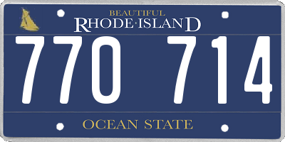 RI license plate 770714
