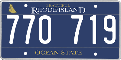 RI license plate 770719
