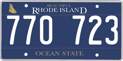 RI license plate 770723