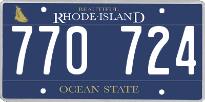 RI license plate 770724