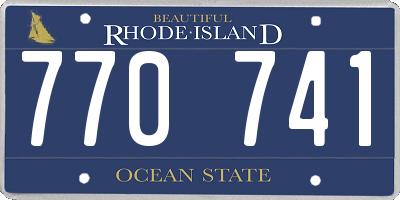 RI license plate 770741