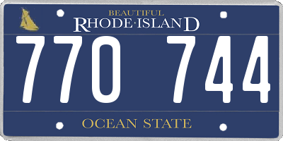 RI license plate 770744