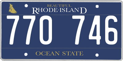 RI license plate 770746