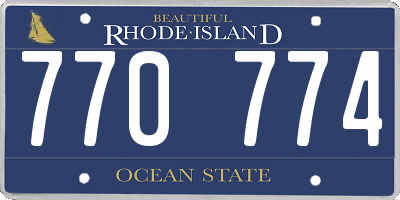 RI license plate 770774