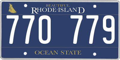 RI license plate 770779