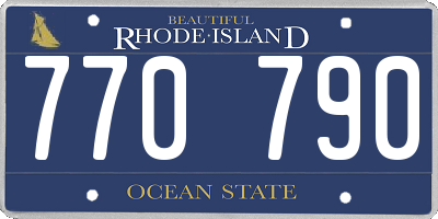RI license plate 770790