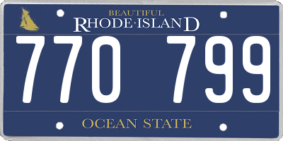 RI license plate 770799