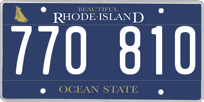 RI license plate 770810