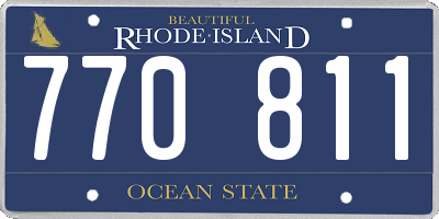 RI license plate 770811