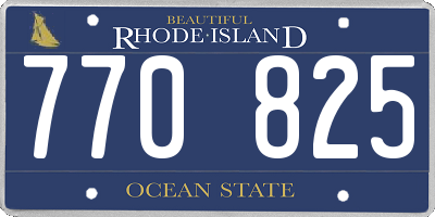 RI license plate 770825