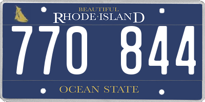 RI license plate 770844