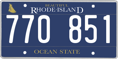 RI license plate 770851