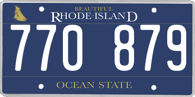 RI license plate 770879