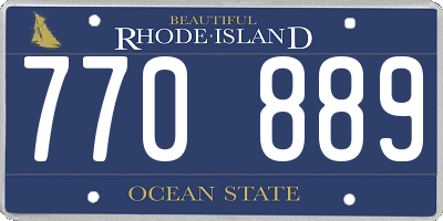 RI license plate 770889